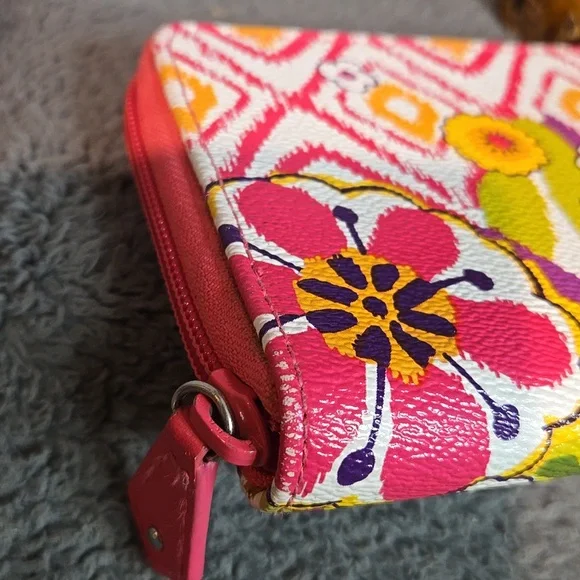 Vera Bradley Pink and Yellow Floral Wallet - Picture 5 of 10